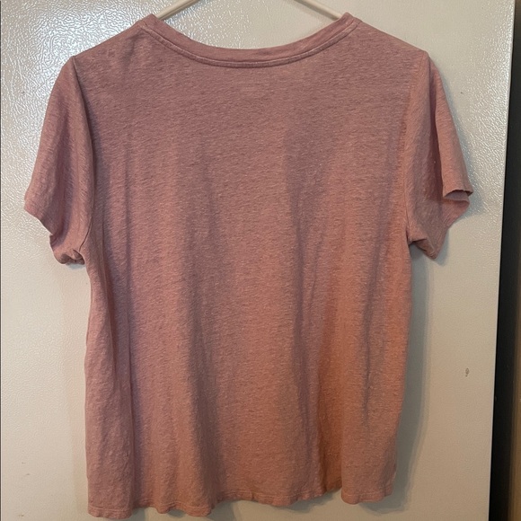 Eileen Fisher Women’s XS Oversized 100% Linen Soft Rose Short Sleeve Tee - Picture 5 of 5